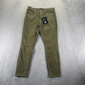 Under 5'10 Pant Mens 28x26 Green Cotton Corduroy Chino Skinny Leg Career Preppy